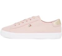 Tommy Hilfiger Women’s Elegant Canvas Lace-Up Vulcanised Trainers, Pink (Foggy Pink), 6