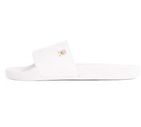 Tommy Hilfiger Women’s Elegant Monogram Pool Slides, Beige (Ancient White), 6