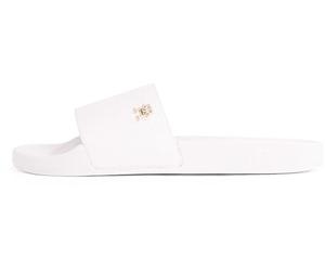 Tommy Hilfiger Women’s Elegant Monogram Pool Slides, Beige (Ancient White), 6