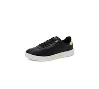 Tommy Hilfiger Women’s Essential Chic Court Leather Cupsole Trainers, Black (Black), 7