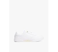 Tommy Hilfiger Women’s Essential Chic Court Leather Cupsole Trainers, White (White), 4