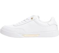 Tommy Hilfiger Women’s Essential Chic Court Leather Cupsole Trainers, White (White), 7.5