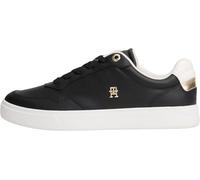 Tommy Hilfiger Women’s Essential Elevated Leather Cupsole Trainers, Black (Black), 4