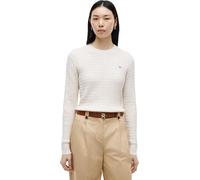 Tommy Hilfiger Women’s Fine Cable Knit Jumper, Beige (Heather Ivory Petal), M