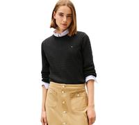 Tommy Hilfiger Women’s Fine Cable Knit Jumper, Black (Black), XXXL