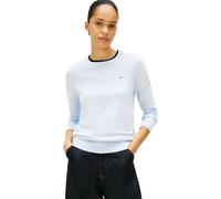 Tommy Hilfiger Women’s Fine Jersey Round Neck Jumper, Blue (Breezy Blue), M