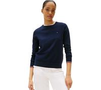 Tommy Hilfiger Women’s Fine Jersey Round Neck Jumper, Blue (Dark Night Navy Gs), S