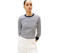 Tommy Hilfiger Women’s Fine Jersey Round Neck Jumper, Multicolor (Bretton Stripe Dark Night Navy), XXS