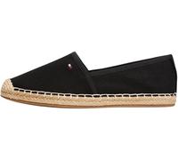 Tommy Hilfiger Women’s Flag Canvas Espadrilles with Logo, Black (Black), 4