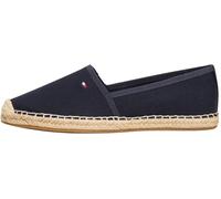 Tommy Hilfiger Women’s Flag Canvas Espadrilles with Logo, Blue (Space Blue), 3.5