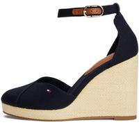 Tommy Hilfiger Women’s Flag Closed Toe Espadrilles with Ankle Strap, Blue (Space Blue), 3.5