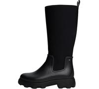 Tommy Hilfiger Women’s Flag Long Rain Boots with Warm Lining, Black (Black), 7