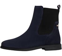 Tommy Hilfiger Women’s Flag Suede Chelsea Boots, Blue (Space Blue), 7