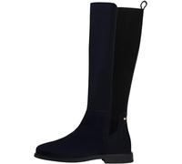 Tommy Hilfiger Women’s Flag Suede Long Boots, Blue (Space Blue), 6.5