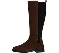 Tommy Hilfiger Women’s Flag Suede Long Boots, Brown (Legacy Brown), 6.5