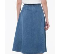 Tommy Hilfiger Women’s Flare Uma Denim Midi Skirt with Belt, Blue (Uma), 14
