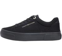 Tommy Hilfiger Women’s Flatform Trainers Foxing in Canvas, Black (Black), 5