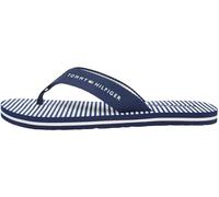 Tommy Hilfiger Women’s Flip Flops Stripe Summer with Webbing Straps, Blue (Preppy Navy), 6