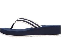 Tommy Hilfiger Women’s Flip Flops Stripe Summer with Webbing Straps, Blue (Space Blue), 7