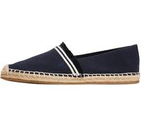 Tommy Hilfiger Women’s Fringe Canvas Closed Toe Espadrilles with Logo, Blue (Space Blue), 5