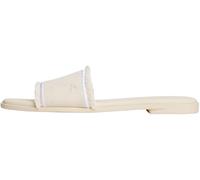 Tommy Hilfiger Women’s Fringe Canvas Elegant Flat Sandals, Off-White (Muslin), 6.5