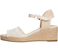 Tommy Hilfiger Women’s Fringe Canvas Espadrilles with Wedge Heel, Off-White (Muslin), 7