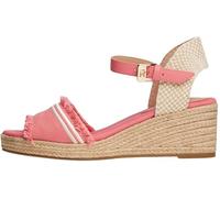 Tommy Hilfiger Women’s Fringe Canvas Espadrilles with Wedge Heel, Red (Washed Cherry), 5
