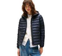 Tommy Hilfiger Women’s Global Stripe Padded Down Jacket with Hood, Blue (Desert Sky), M