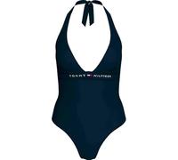 Tommy Hilfiger Women’s Halterneck Swimsuit, Blue (Dark Night Navy), S
