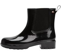 Tommy Hilfiger Women’s Hardware Glossy Rainboots, Black (Black), 4
