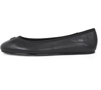 Tommy Hilfiger Women’s Hardware Leather Ballet Pumps, Black (Black), 7