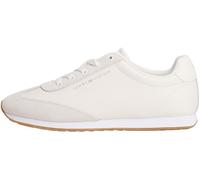 Tommy Hilfiger Women’s Heritage Fashion Mix Leather Runner Trainers, Off-White (Ancient White), 3.5