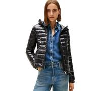 Tommy Hilfiger Women’s Hooded Down Jacket with Zip, Black (Black), L