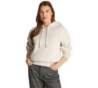 Tommy Hilfiger Women’s Logo Hoodie, Off-White (Oatmilk Heather), L