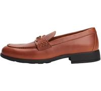 Tommy Hilfiger Women’s Logo Leather Loafers, Brown (Cinnamon Bark), 6