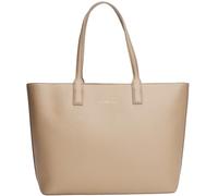 Tommy Hilfiger Women’s Logo Tape Tote Bag with Zip, Beige (Coastal Taupe), One Size