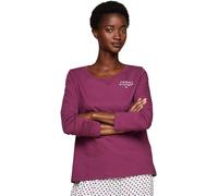Tommy Hilfiger Women’s Long Sleeve Round Neck Top, Red (Heritage Plum), S