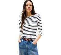 Tommy Hilfiger Women’s Long Sleeve Slim Fit New Cody Top with Boat Neck, Multicolor (Breton/ECU/Dark Night Navy), L