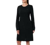 Tommy Hilfiger Women’s Long Sleeve Soft Wool Flared Jumper Dress, Black (Black), L
