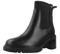 Tommy Hilfiger Women’s Mid Heel Leather Chelsea Boots, Black (Black), 5