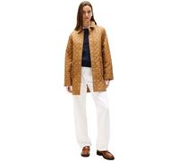 Tommy Hilfiger Women’s Nylon Long Quilted Jacket, Brown (Hickory), L