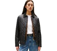 Tommy Hilfiger Women’s Nylon Slim Quilted Jacket with Pointed Collar, Black (Black), XS