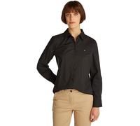 Tommy Hilfiger Women’s Regular Fit Poplin Shirt, Black (Black), 6