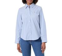 Tommy Hilfiger Women’s Regular Fit Poplin Shirt with Pointed Collar, Blue (Classic Ithaca STP Mesmerizing Blue), 8
