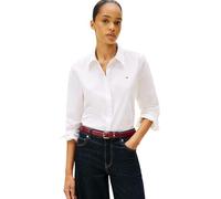 Tommy Hilfiger Women’s Regular Fit Poplin Shirt with Pointed Collar, White (Th Optic White), 42