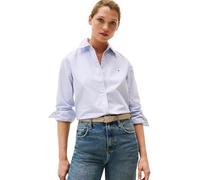 Tommy Hilfiger Women’s Relaxed Fit Oxford Shirt, Blue (Classic Ithaca STP/Mid Blue), 16