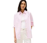Tommy Hilfiger Women’s Relaxed Fit Oxford Shirt, Multicolor (Classic Ithaca STP/Mid Pink), 16