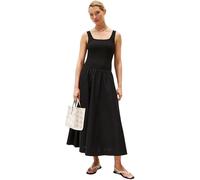 Tommy Hilfiger Women’s Rib Mix Fit & Flare Midi Dress, Black (Black), M