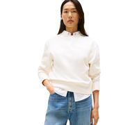 Tommy Hilfiger Women’s Round Neck Lurex Script Sweatshirt, White (Ivory Silk), S