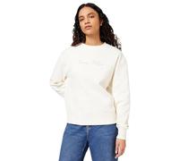 Tommy Hilfiger Women’s Round Neck Lurex Script Sweatshirt, White (Ivory Silk), XXL